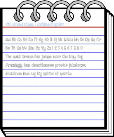 Kid Knowledges 1 outline Regular Font