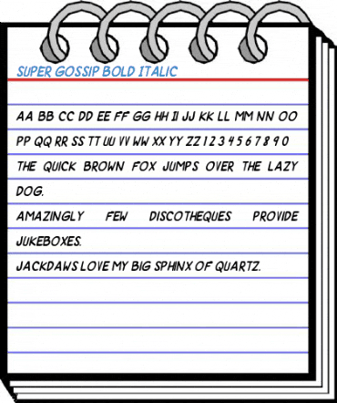 Super Gossip Font