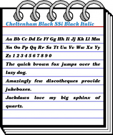 Cheltenham Black SSi Font