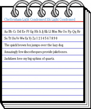 Cheltenham Light Condensed SSi Font