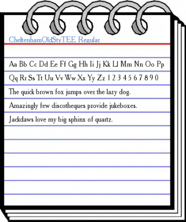 CheltenhamOldStyTEE Regular Font