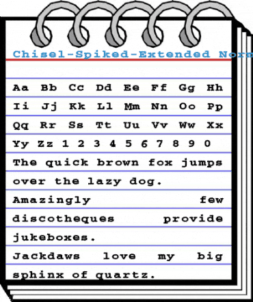 Chisel-Spiked-Extended Normal Font