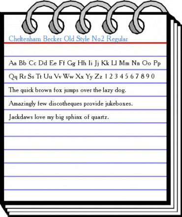 Cheltenham Becker Old Style No2 Font