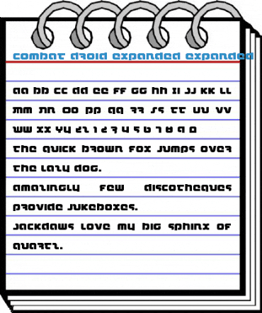 Combat Droid Expanded Expanded Font
