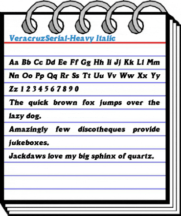 VeracruzSerial-Heavy Italic Font