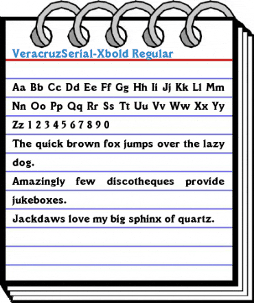 VeracruzSerial-Xbold Regular Font