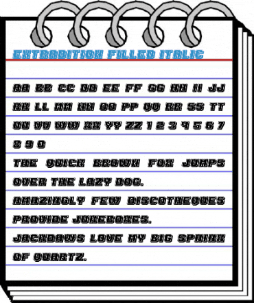 Extradition Filled Font