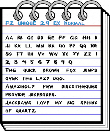 FZ UNIQUE 29 EX Normal Font