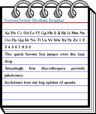 VeronaSerial-Medium Regular Font