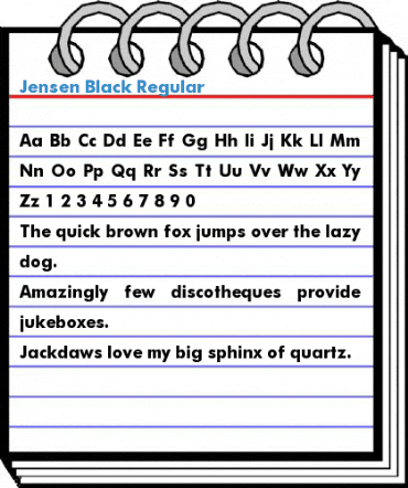 Jensen Black Regular Font