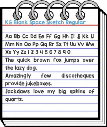 KG Blank Space Sketch Regular Font