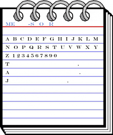 MEngravers-SizeOne Regular Font
