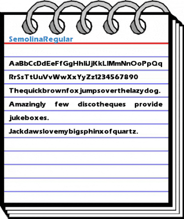 Semolina Regular Font