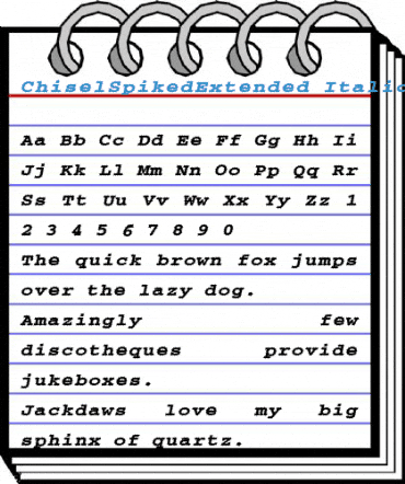 ChiselSpikedExtended Italic Font