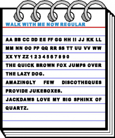 Walk with me now Regular Font