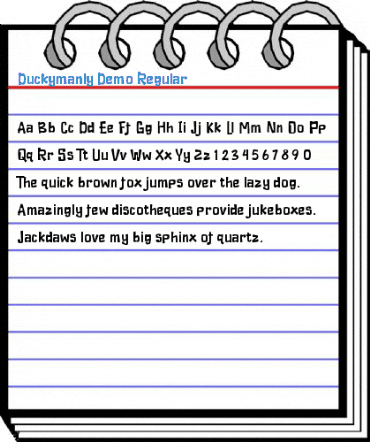 Duckymanly Demo Regular Font