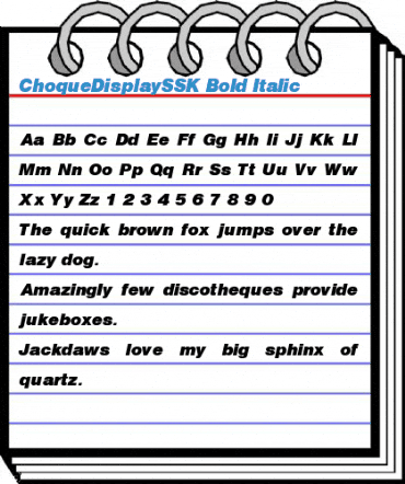 ChoqueDisplaySSK Font