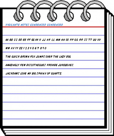 Vigilante Notes Condensed Font