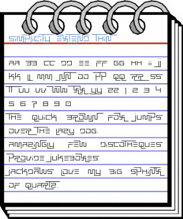 Simplicity Extend Thin Font