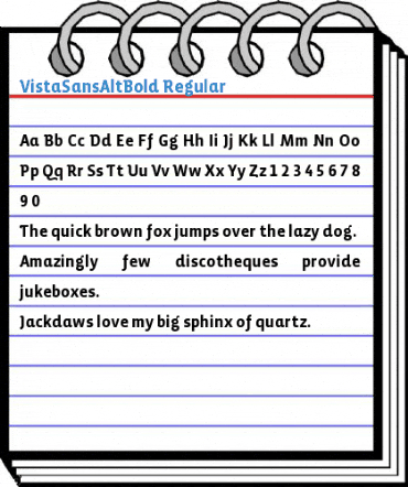 VistaSansAltBold Font