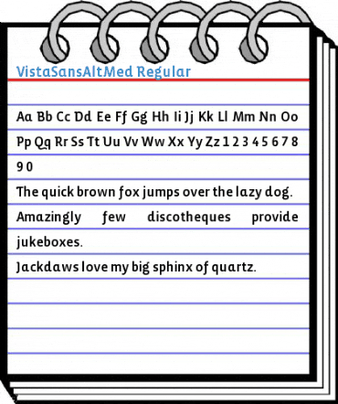 VistaSansAltMed Regular Font