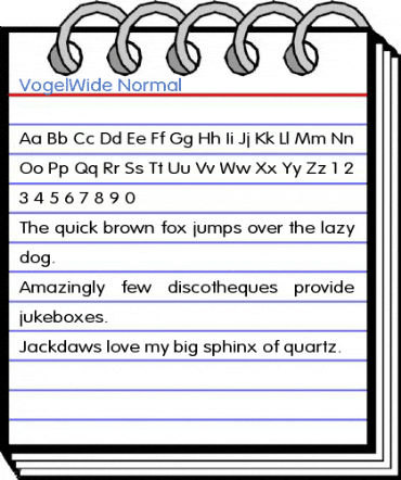 VogelWide Normal Font