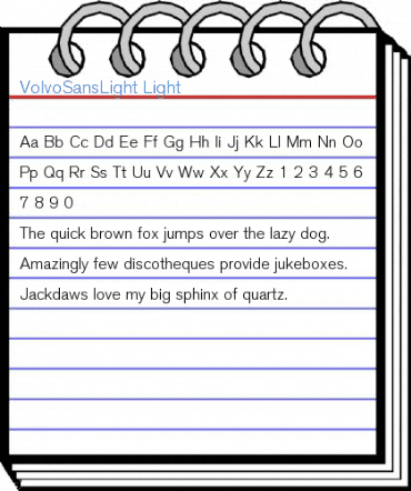VolvoSansLight Font