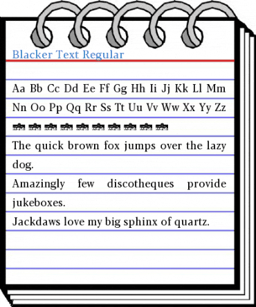 Blacker Text Regular Font