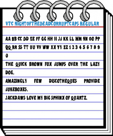 VTC NightOfTheDeadCorruptCaps Regular Font