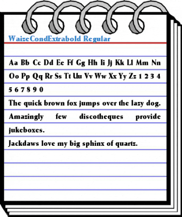 WaizeCondExtrabold Regular Font