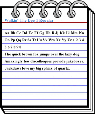 Walkin' The Dog 1 Font