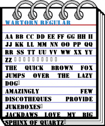 Wartorn Regular Font