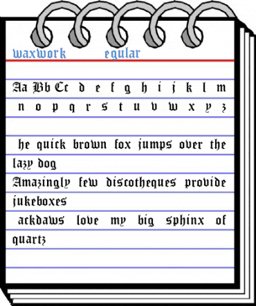 waxwork DEMO Font