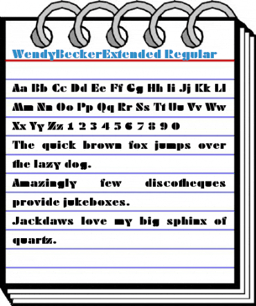 WendyBeckerExtended Font