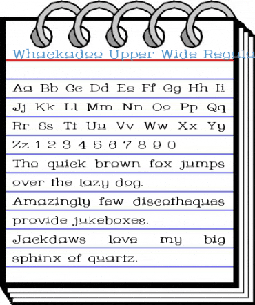 Whackadoo Upper Wide Regular Font