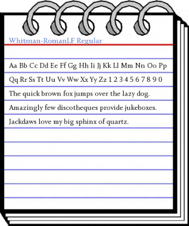 Whitman-RomanLF Font