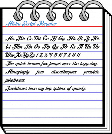 Aisha Script Regular Font