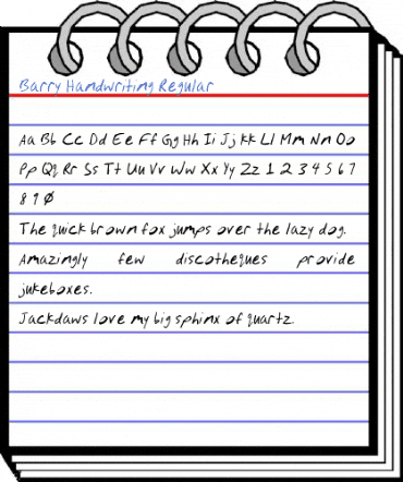 Barry Handwriting Regular Font