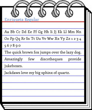 Enriqueta Regular Font