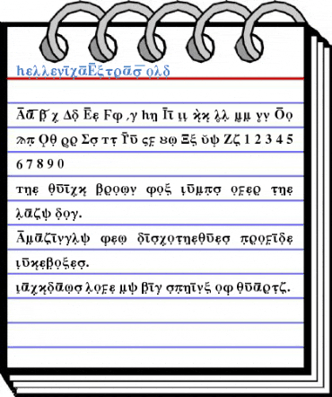 HellenicaExtras Bold Font