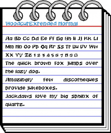 WoodcutExtended Normal Font