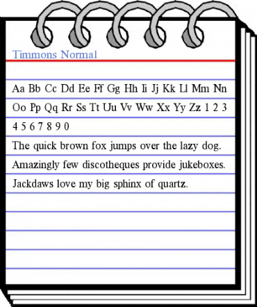 Timmons Normal Font