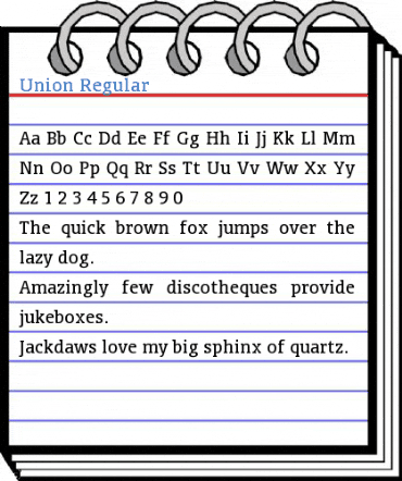 Union Regular Font