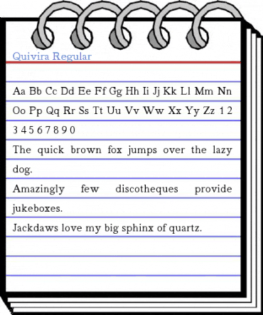 Quivira Regular Font