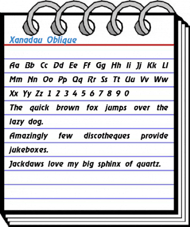 Xanadau Oblique Font