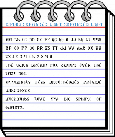 Xiphos Expanded Light Font