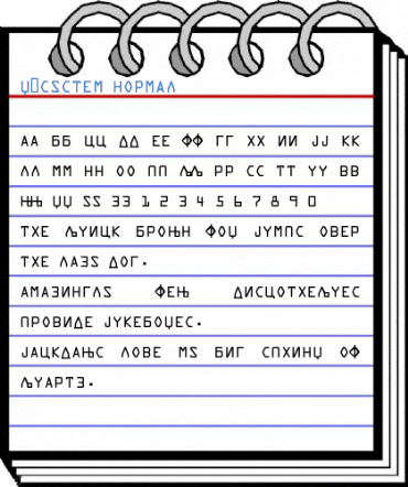 X_System Normal Font