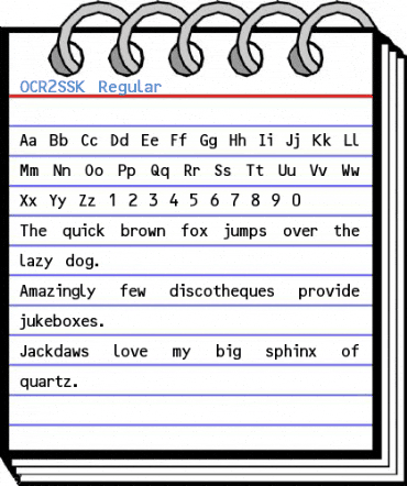 OCR2SSK Font