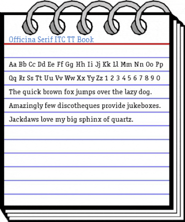 Officina Serif ITC TT Book Font