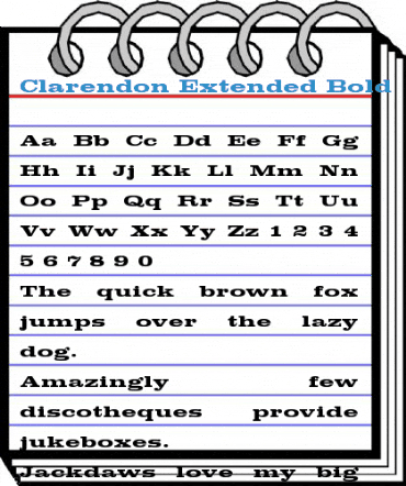 Clarendon Extended Bold Font